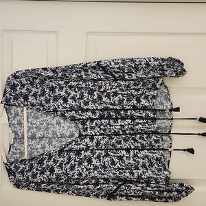 Lovestitch Navy and White Floral Patterned Top